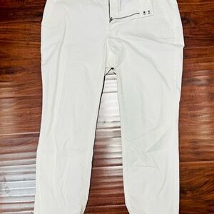 LOFT White Ankle Cropped Pants